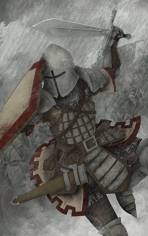 the knight attack - martin beckett art