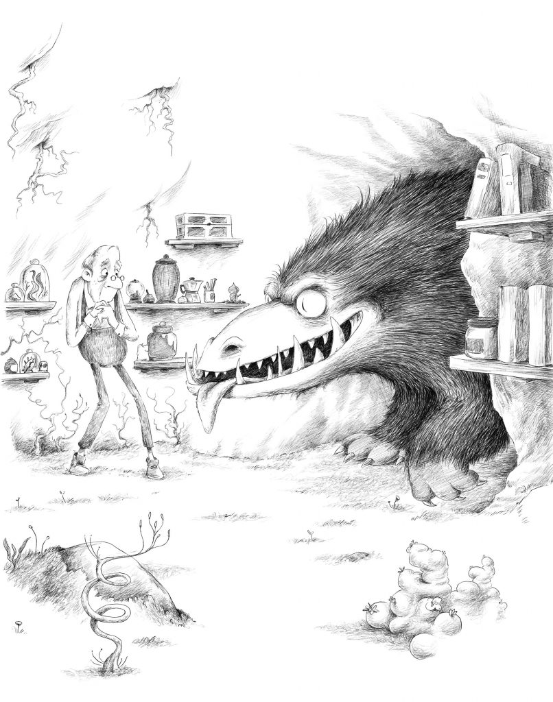 Mr Cratchley facing Atrociterus