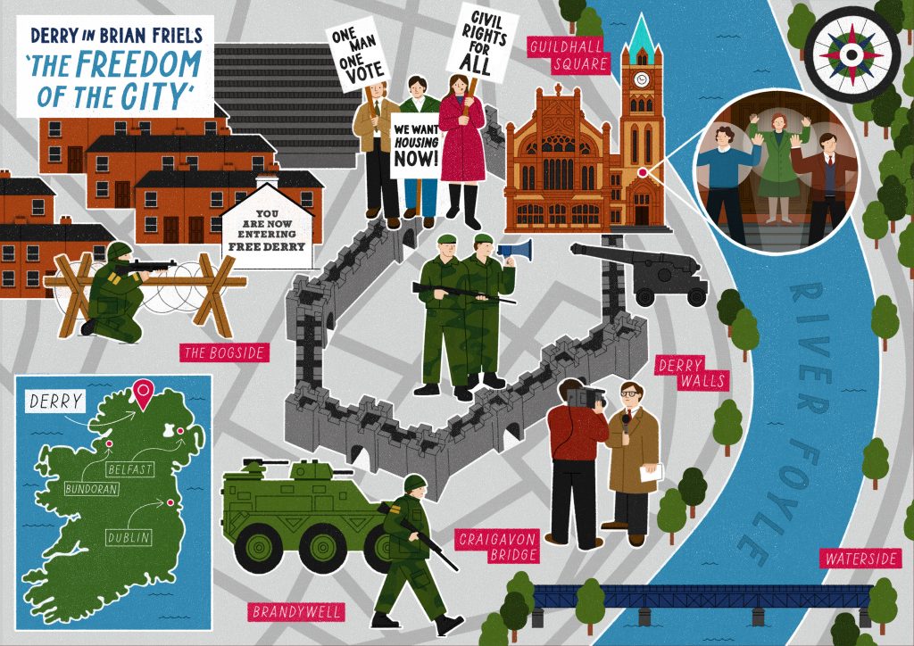 QUB - Friel Reimagined - Derry Map - Lydia Hughes